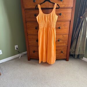 LOFT Vibrant Orange Maxi Dress